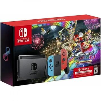 Ігрова консоль Nintendo Switch Oled Red/Blue + Mario Kart 8 Deluxe (Download code) + 3 months