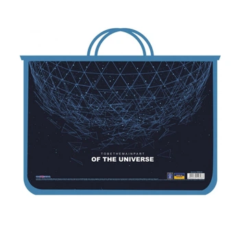 Портфель А4 CFS Universe "Вселенная" на молнии пластиковый темно-синий (CF30000-04)