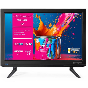Телевізор OzoneHD 19HN93T2 Чорний 28643