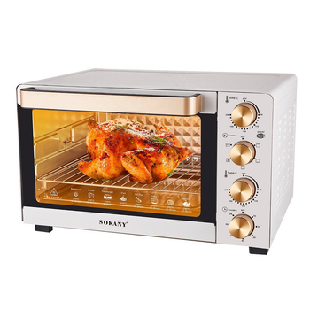Електрична духовка настільна з грилем Sokany SK450W 50 л духова шафа для дому з таймером 1700 Вт Білий
