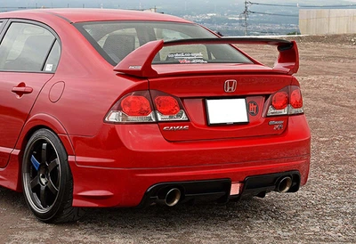 Задний диффузор DPT V-3 для Honda Civic Sedan VIII (2006-2011 гг), черный глянец, автоаксессуары Civic