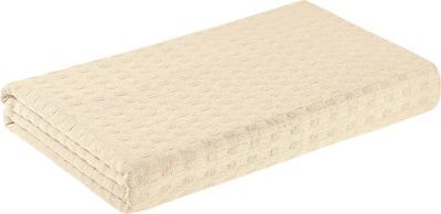 Рушник вафельний Home Line для пляжу та лазні 100х160 см Кремовий (190686 HL)