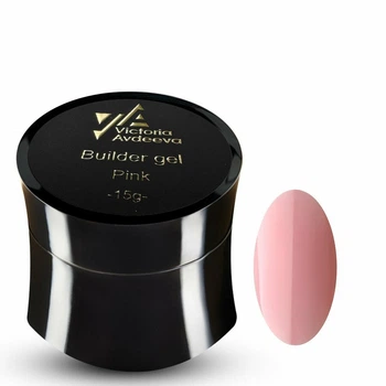 Моделюючий гель для нарощування нігтів Victoria Avdeeva Builder Gel Pink 15 мл (Рожевий)