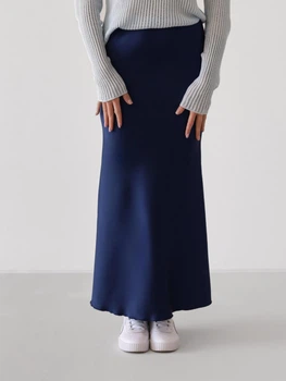 Юбка длинная женская Lilove 229 S Синяя