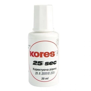 Коректор з пензликом KORES 66817 "25 секунд" 20мл (10) /K66817/