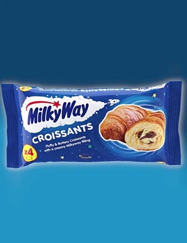 Круасани Milky Way Croissants з шоколадно-кремовою начинкою 4шт 192г