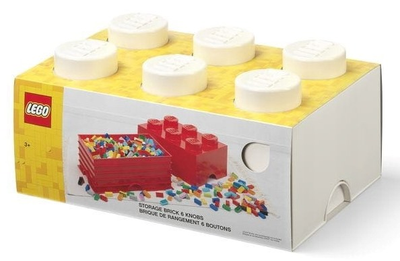 Контейнер у формі блоку LEGO Storage Brick 6 білий (40000804) (5711938247218)