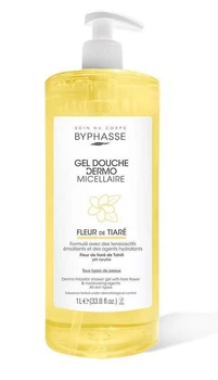 Гель для душа Byphasse Dermal micellar shower gel 1 л Fleur de Tiare