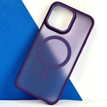 Чехол Wave Matte with Corrugated Camera для Iphone 14 Pro Max with MagSafe Deep Purple