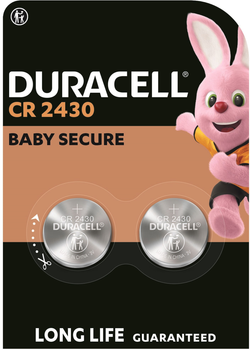 Специальная литиевая батарейка типа «таблетка» Duracell 2430 3V, (CR2430), 2 шт (5000394152090)