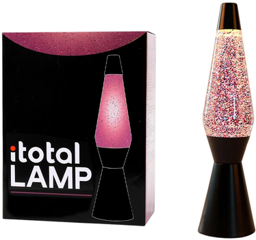 Нічник iTotal Lava Lamp Black Base and Glitter (8057711468270)