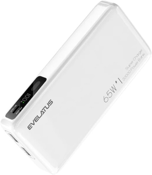 Powerbank Evelatus 65W Super Fast Charge 20000 mAh White (4752192087555)