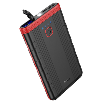 Пускозарядний пристрій для авто 6000mAh Бустер із ліхтариком, повербанк HOCO QS5 для запуску авто Чорний