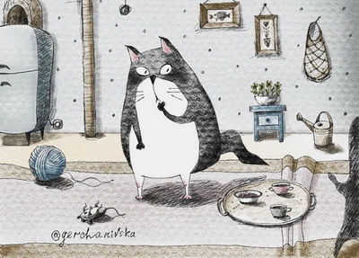 Листівка Cardsforsoul Котячий дім 10,5 Х 14,8 см