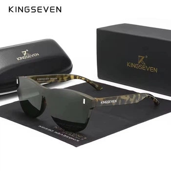 Женские поляризационные солнцезащитные очки KINGSEVEN N756 Leopard Green