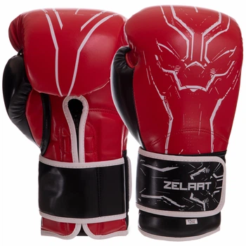 Перчатки боксерские PU Zelart Pro (размер 10oz, Красный) (BO-2889_Красный_10_унции)