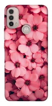 TPU чохол Demsky Pink flowers для Motorola Moto E40
