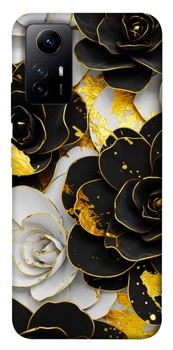 TPU чохол Demsky Flower black-white для Xiaomi Redmi Note 12S