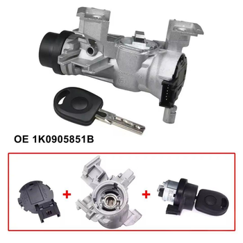 Замок зажигания в сборе (личинка, ключ) Seat Alhambra Altea Leon Toledo 1K0905851B