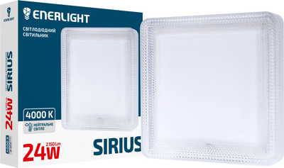 Світильник стельовий світлодіодний ENERLIGHT SIRIUS 24Вт 4000К
