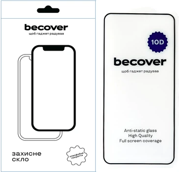 Защитное стекло BeCover для смартфона Xiaomi Redmi Note 14 4G 10D Black (BC_713098)