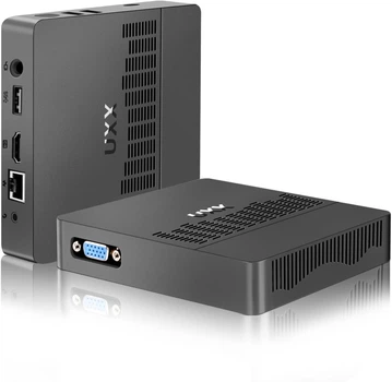 Мини ПК UXX X20 / Intel Celeron N3350 / RAM 6GB / eMMC 64GB / HDMI / LAN / Wi-Fi 5 / Bluetooth 4.2 / Windows 11 Home / Grey