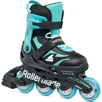Роликовые коньки Rollerblade Microblade black-light blue 36.5-40 86B0751530-NK02