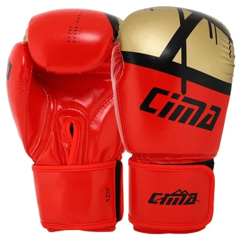 Перчатки боксерские PU CIMA (размер 12oz, Красный) (BO-8964_Красный_12_унции)