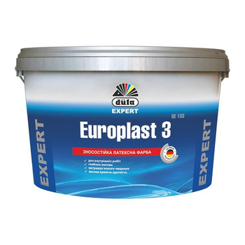 Интерьерная краска латексная Dufa Europlast 3 DE103 белая матовая 5 л