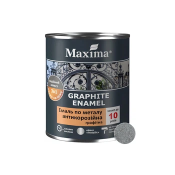 Эмаль антикоррозионная по металлу Maxima 3в1 графитная серая 0,75 кг