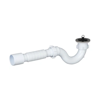 Сифон для поддона с гофрой Soloplast D0110 40*40/50 L450