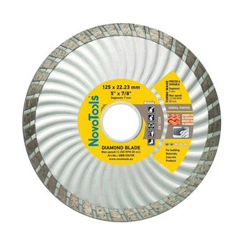 Круг алмазный NovoTools Basic DBB125/TW Turbo Wave 125*7*22,23 мм