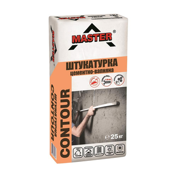 Штукатурка стартовая Master Контур цементно-известковая 25 кг