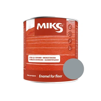 Эмаль алкидная Miks color ПФ-266 для пола серая 2,8 кг