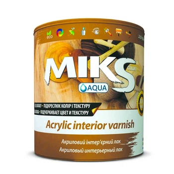 Лак интерьерный Miks Color акриловый глянцевый 0,75 л