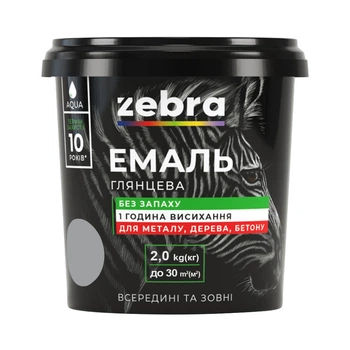 Эмаль акриловая Зебра 17 серая 2 кг