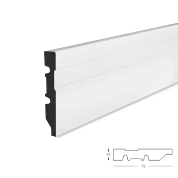 Плинтус MARCO decor SPC 7915-64 белый 79*2500 мм