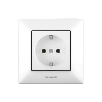 Розетка с заземлением Panasonic Arkedia Slim 0202-2WH белая
