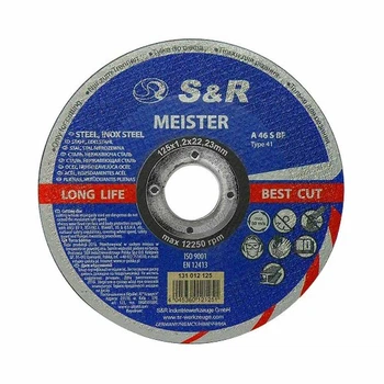 Круг отрезной S&R Meister 131012125 по металлу 125*1,2*22,2 мм