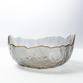 Салатник Glass скляний діаметр 13 см Чорний (18455)