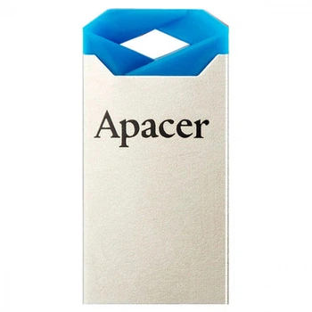 Флеш-накопичувач Apacer AH111 64GB компактний сріблястий з блакитним