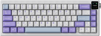 Клавиатура беспроводная Ajazz AK650 Flying Fish Switch Purple RGB (AK650-FF-PWB)