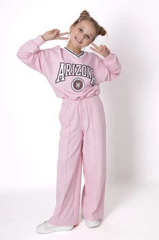 Стильный костюм для девочки Mevis Arizona розовый 4838-01 134 см
