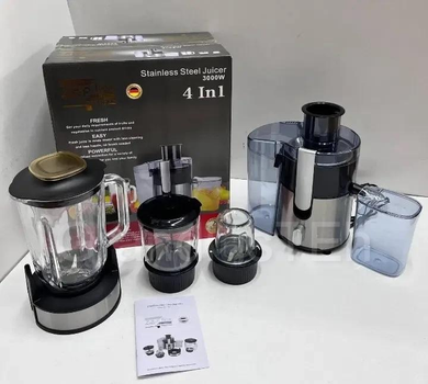 Соковитискач 4в1 Zepline ZP-122 3000 W, кухонний блендер, потужний міксер, кавомолка