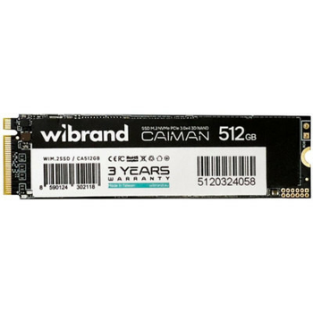 Накопичувач Wibrand Caiman 512GB M.2 NVMe 2280 PCIe 3.0 (WIM.2SSD/CA512GB)