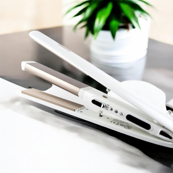 Плойка стайлер для волосся Geemy GM-402 White 2 В 1 Гофре Праска