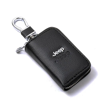 Ключница с логотипом авто JEEP | чехол для ключей из кожи