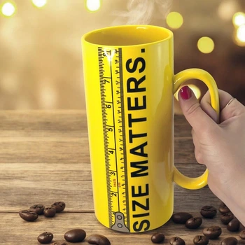 Кружка Гігант "Size matters", 20см, 1000мл, керамічна (Велика подарункова чашка)