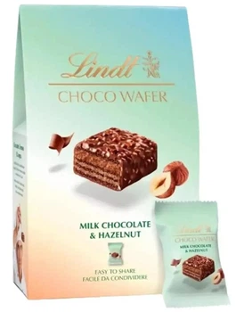 Шоколадні вафлі Lindt Choco Wafer Milk Chocolate Hazelnut Box 135г
