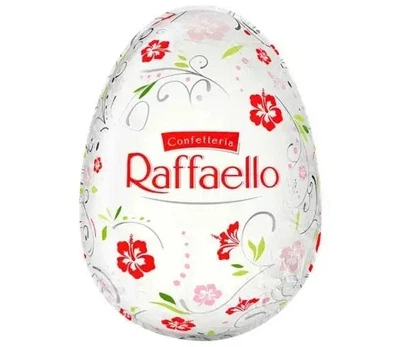 Пасхальное яйцо Raffaello из белого шоколада 100г